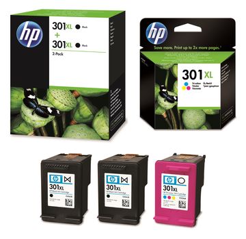 HP 301XL High Capacity 2 x Black & 1 x Tri-Colour Ink Multipack