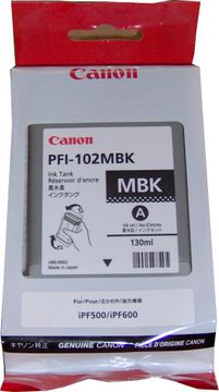 Canon PFI-102MBK Matte Black Ink Cartridge - (0894B001AA)