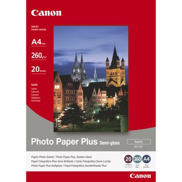 Canon 260gsm SG-201 A4 Semi-Gloss Photo Paper (1686B021 20 Sheets 210x297mm)