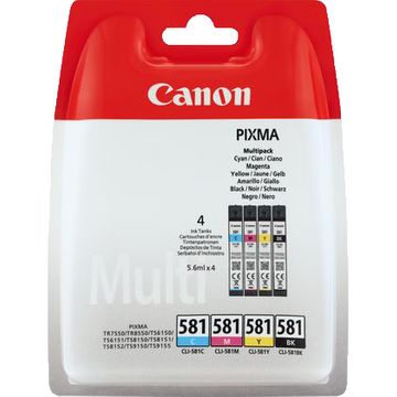 Canon CLI-581 4 Colour Ink Cartridge Multipack - (2103C004)