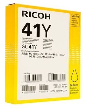 Ricoh GC41Y Standard Capacity Yellow Gel Ink Cartridge - (405764)