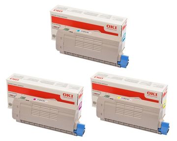 Oki 4644310 3 Colour High Capacity Toner Cartridge Multipack