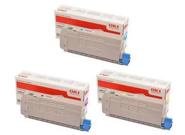 Oki 4649040 3 Colour Toner Cartridge Multipack