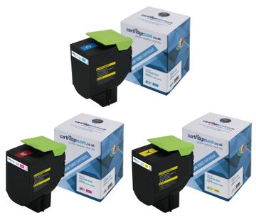 Compatible Lexmark 702X Extra High Capacity 3 Colour Toner Cartridge Multipack