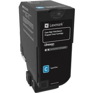 Lexmark 74C2HC0 Extra High Capacity Cyan Return Program Toner Cartridge