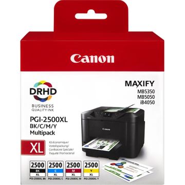 Canon PGI-2500XL 4 Colour High Capacity Ink Cartridge Multipack (9254B004AA)