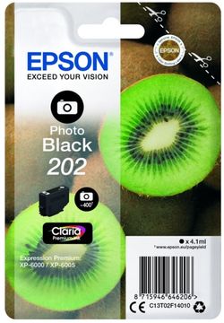 Epson 202 Photo Black Ink Cartridge - (T02F1 Kiwi)