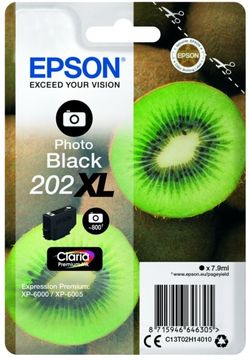 Epson 202XL Photo Black High Capacity Ink Cartridge - (T02H1 Kiwi)