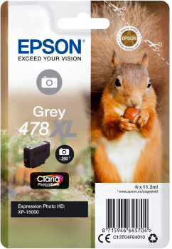 Epson 478XL High Capacity Grey Ink Cartridge - (T04F6 Squirrel)