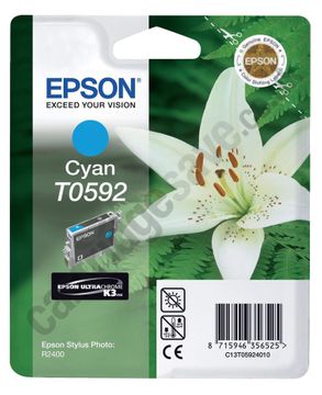 Epson T0592 Cyan Ink Cartridge - (C13T059240 Lily)