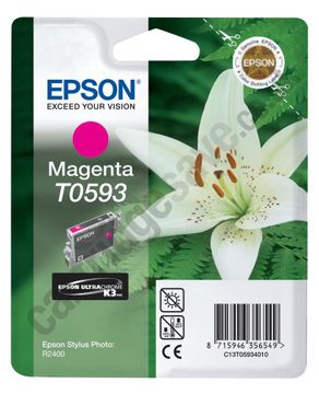 Epson T0593 Magenta Ink Cartridge - (C13T059340 Lily)