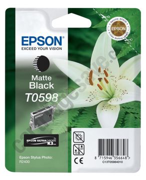 Epson T0598 Matte Black Ink Cartridge - (C13T059840 Lily)