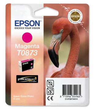 Epson T0873 Magenta Ink Cartridge - (C13T087340 Flamingo)