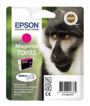 Epson T0893 Magenta Ink Cartridge - (C13T089340 Monkey)