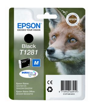 Epson T1281 Black Ink Cartridge - (T1281 Fox)