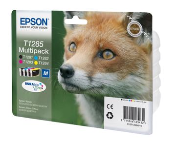 Epson T1285 4 Colour Ink Cartridge Multipack - (T1285 Fox)