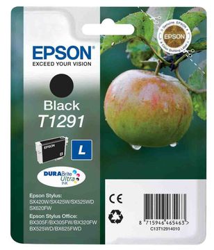 Epson T1291 High Capacity Black Ink Cartridge - (T1291 Apple DURABrite Ultra)