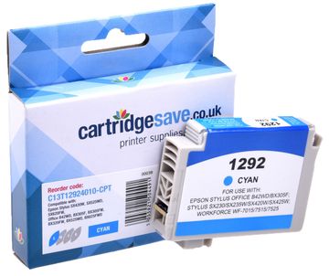 Compatible Epson T1292 High Capacity Cyan Printer Cartridge - (Apple)