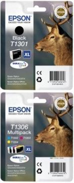 Epson T130 Extra High Capacity 4 Colour Ink Cartridge Multipack - (T1301 & T1306 Stag)