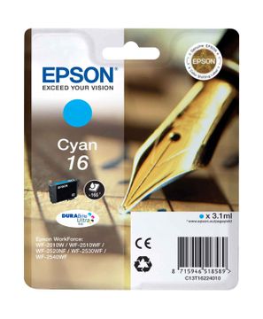 Epson 16 Cyan Ink Cartridge - (T1622 Pen and Crossword)