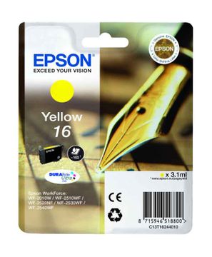Epson 16 Yellow Ink Cartridge - (T1624 Pen and Crossword)