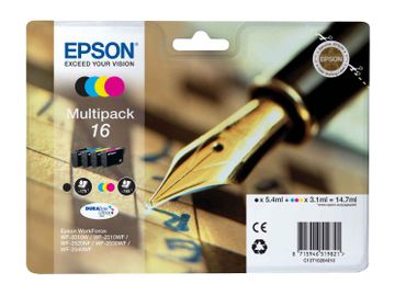 Epson 16 4-Colour Ink Cartridge Multipack - (T1626 Pen and Crossword)