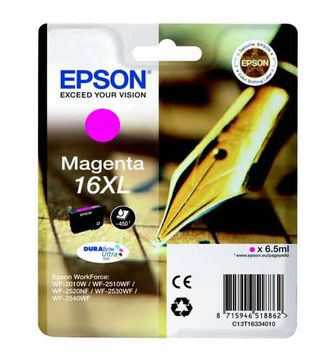 Epson 16XL Magenta High Capacity Ink Cartridge - (T1633 Pen and Crossword)