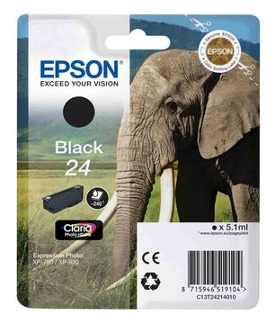 Epson 24 Black Ink Cartridge - (T2421 Elephant)