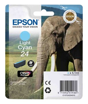 Epson 24 Light Cyan Ink Cartridge - (T2425 Elephant)