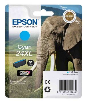 Epson 24XL Cyan High Capacity Ink Cartridge - (T2432 Elephant)
