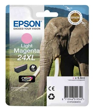 Epson 24XL High Capacity Light Magenta Ink Cartridge - (T2436 Elephant)