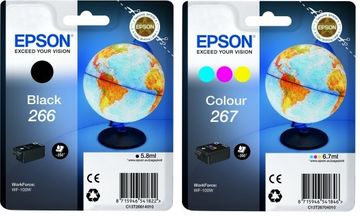 Epson 266 / 267 Black and Tricolour Ink Cartridge Multipack - (Globe)