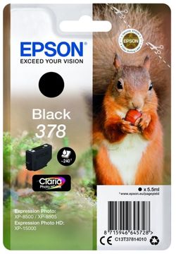 Epson 378 Black Ink Cartridge - (T3781 Squirrel)