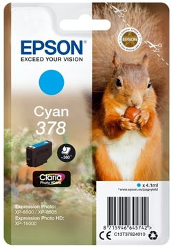 Epson 378 Cyan Ink Cartridge - (T3782 Squirrel)
