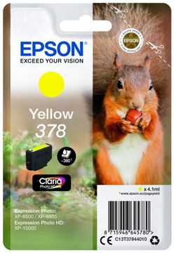 Epson 378 Yellow Ink Cartridge - (T3784 Squirrel)