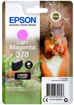Epson 378 Light Magenta Ink Cartridge - (T3786 Squirrel)