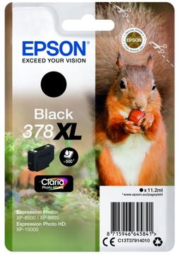 Epson 378XL High Capacity Black Ink Cartridge - (T3791 Squirrel)