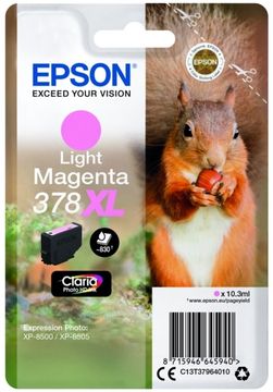 Epson 378XL High Capacity Light Magenta Ink Cartridge - (T3796 Squirrel)