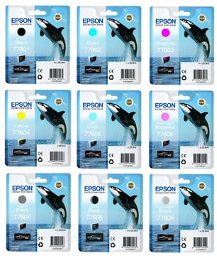 Epson T760 9 Colour Ink Cartridge Multipack (Killer Whale)