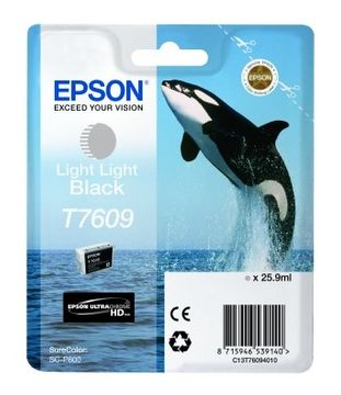 Epson T7609 Light Light Black Ink Cartridge - (C13T760940 Killer Whale Ultrachrome HD)