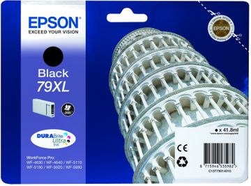 Epson 79XL High Capacity Black Ink Cartridge - (Tower of Pisa T7901)
