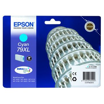 Epson 79XL High Capacity Cyan Ink Cartridge - (Tower of Pisa T7902)
