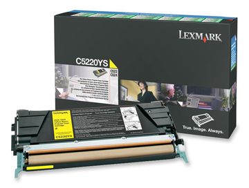 Lexmark C5220YS Yellow Return Program Toner Cartridge (00C5220YS)