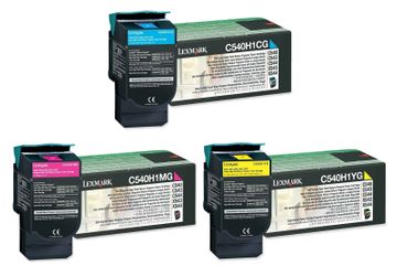 Lexmark C540H1 3 Colour High Capacity Toner Cartridge Multipack