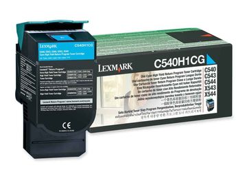 Lexmark C540H1CG High Capacity Cyan Return Program Toner Cartridge