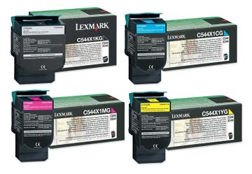 Lexmark C544X1 Extra High Capacity 4 Colour Return Program Toner Cartridge Multipack