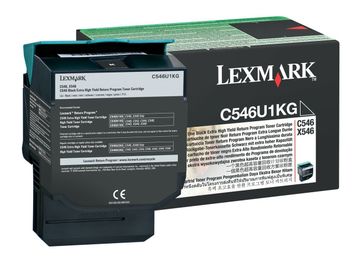 Lexmark C546U1KG Extra High Capacity Black Return Program Toner Cartridge