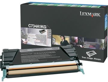 Lexmark C734A1KG Black Return Program Toner Cartridge - (0C734A1KG)