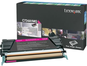 Lexmark C734A1MG Magenta Return Program Toner Cartridge - (0C734A1MG)