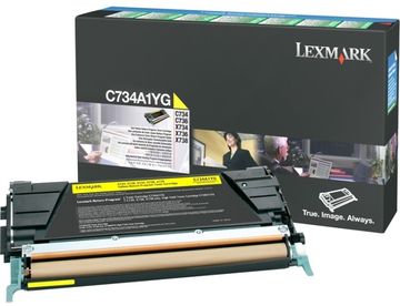 Lexmark C734A1YG Yellow Return Program Toner Cartridge
